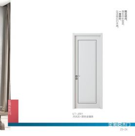 2021烤漆木門(mén)系列LT-J001月光灰+黑色金屬條